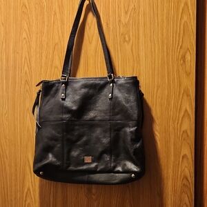 Kooba Black Leather Tote Bag